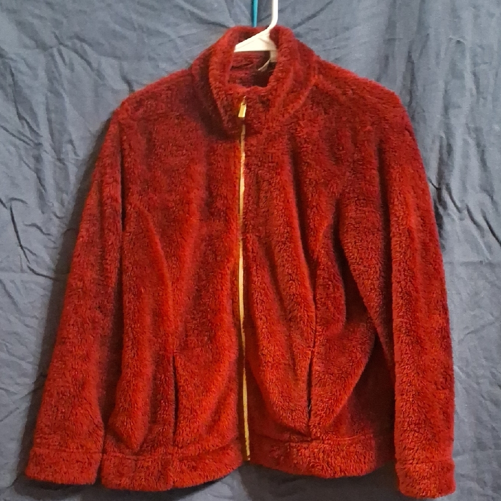 Croft & Barrow Deep Red Fleece Jacket